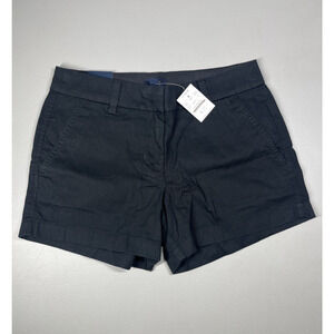 J Crew Factory 3.5" Classic Chino Short Womens 0 Black Cotton Shorts Mid Rise